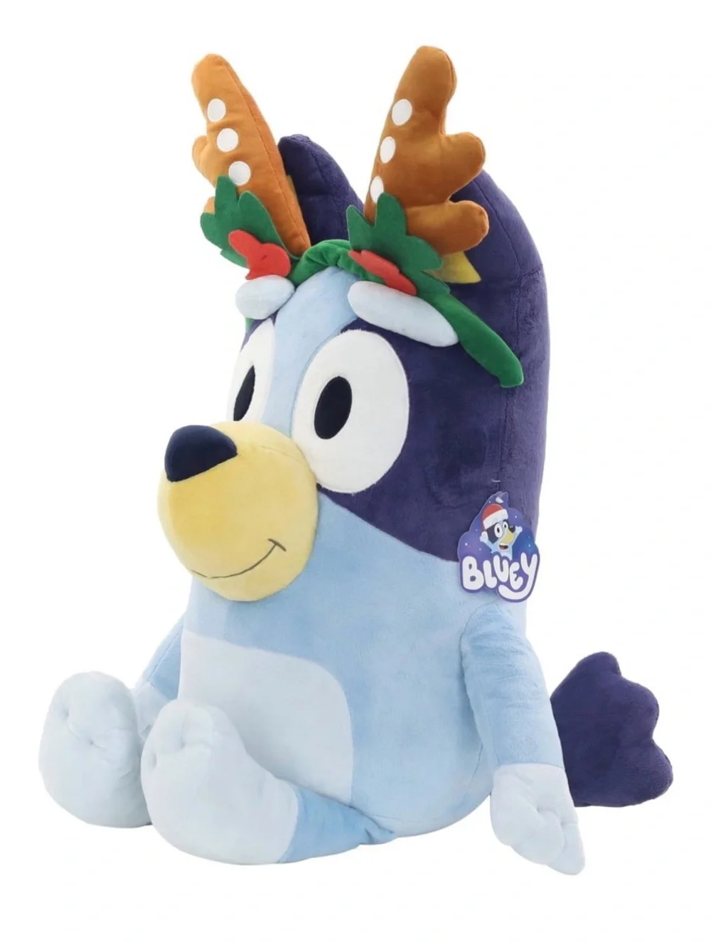 Jumbo Bluey Reindeer Plush Holiday Edition 24”